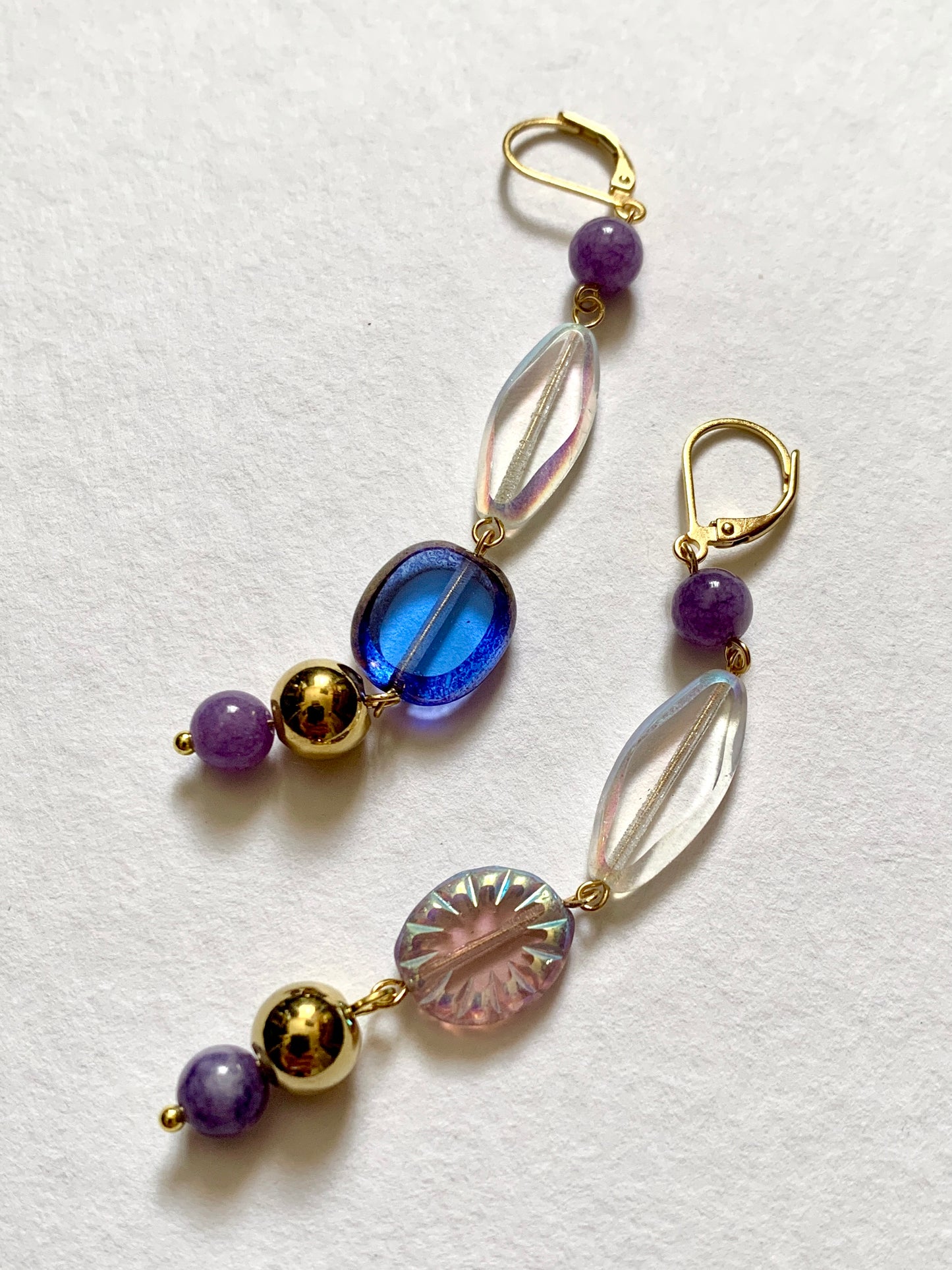 Boucles d’Oreilles Funky Purple