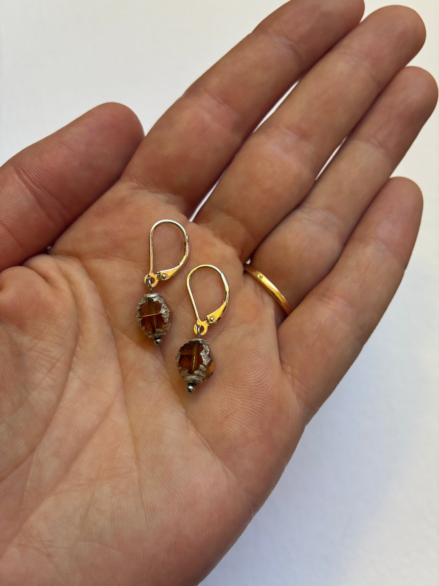 Boucles d’oreilles Lanternes ambrées