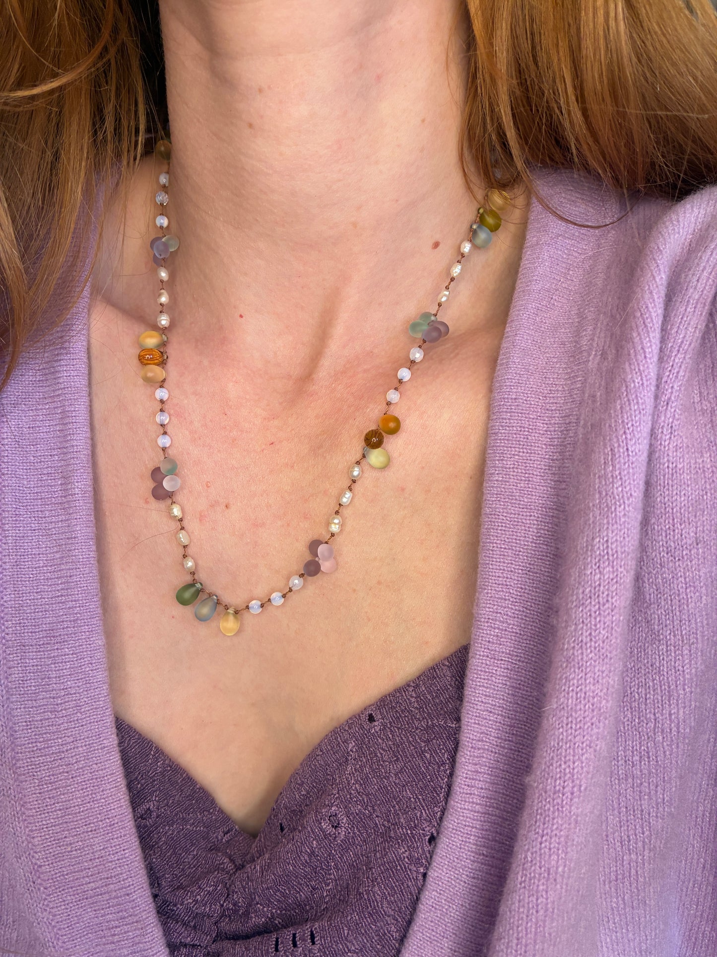 Collier Rosée de Printemps long