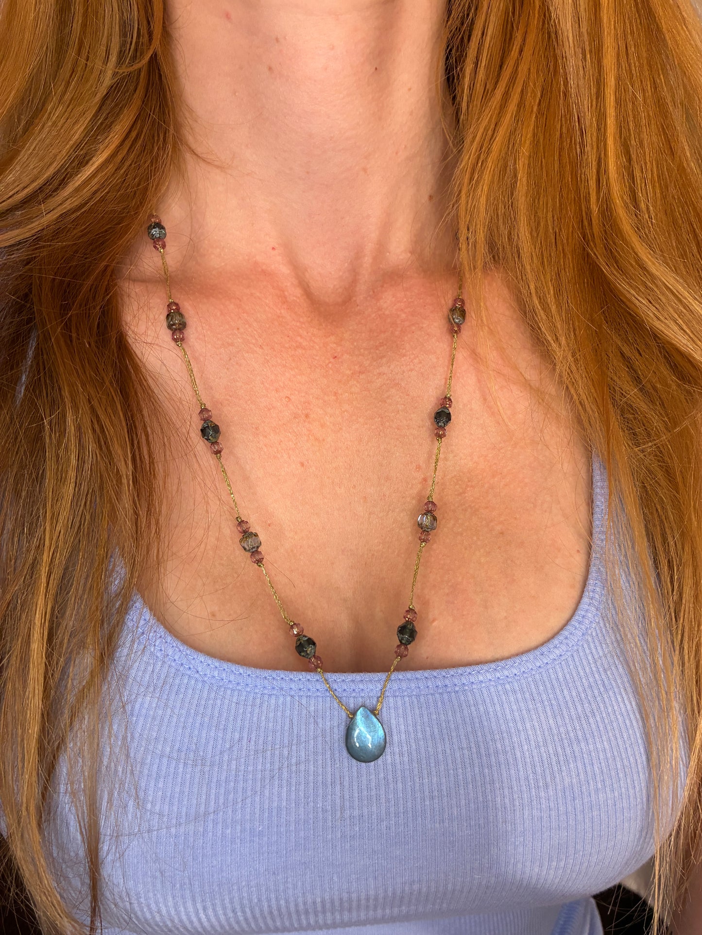 Collier Les galets bleus 2