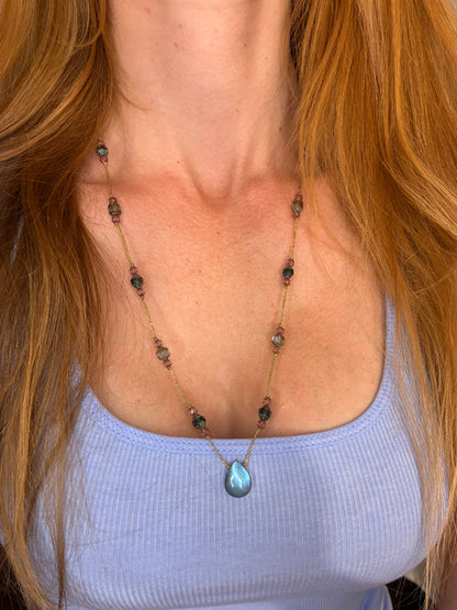 Collier Les galets bleus 2