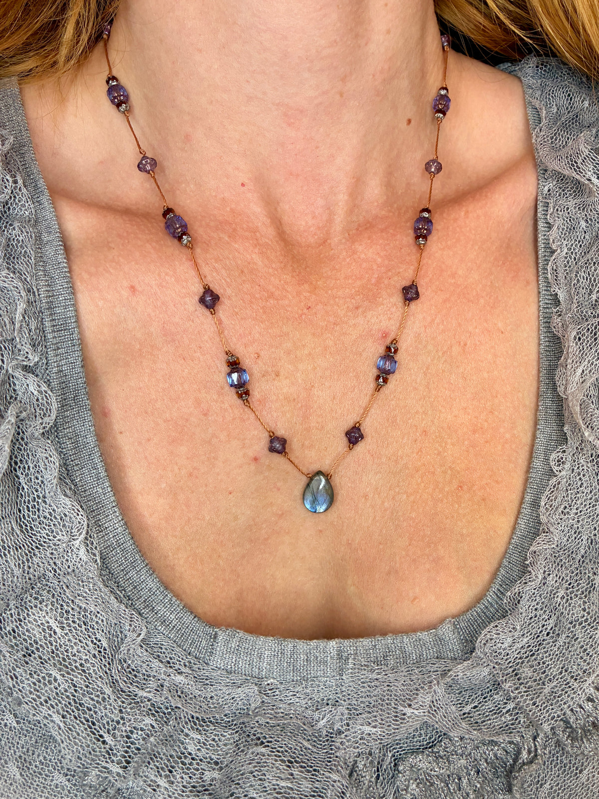 Collier Secret lavande 2