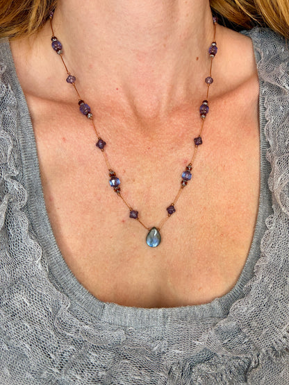 Collier Secret lavande 2
