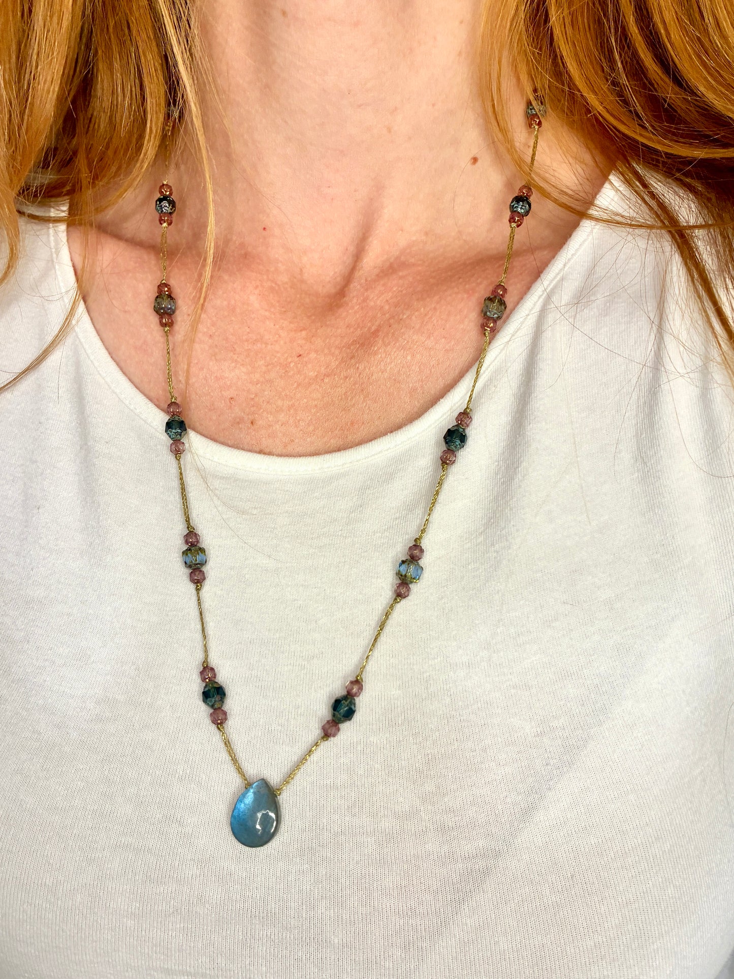 Collier Les galets bleus 2