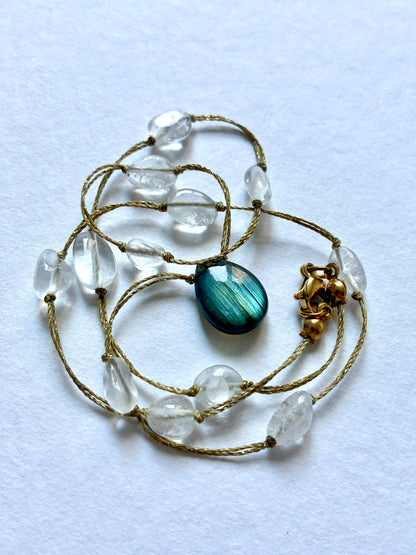 Collier Écume bleutée