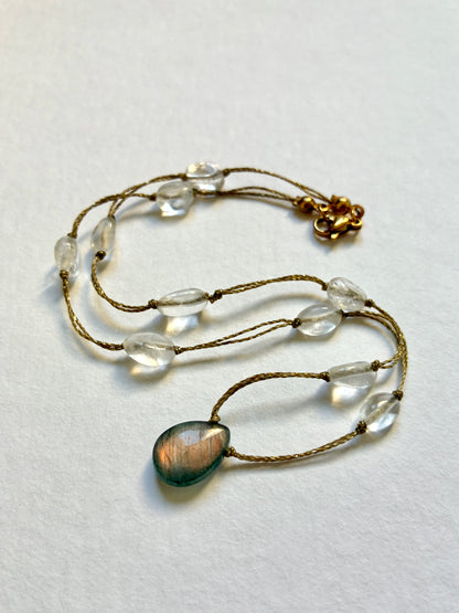 Collier Écume cuivrée court