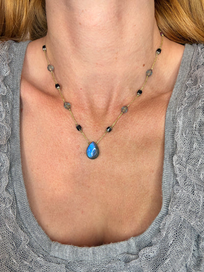 Collier Bleu de l’Escalet court