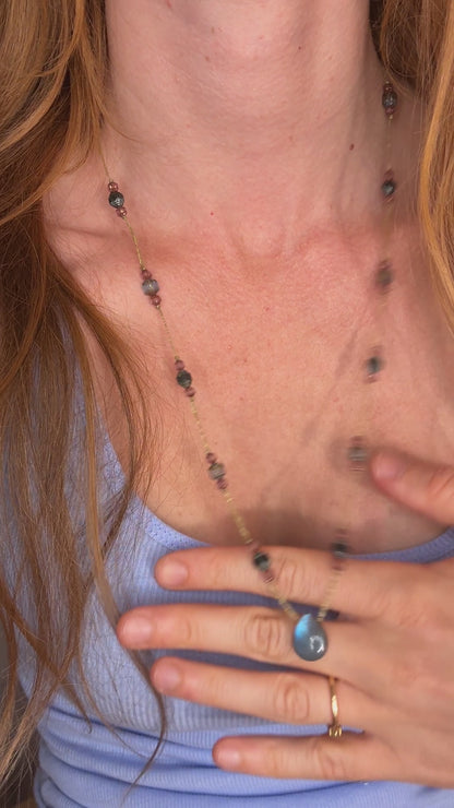 Collier Les galets bleus 2