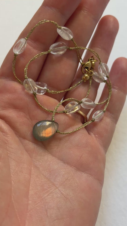 Collier Écume cuivrée court